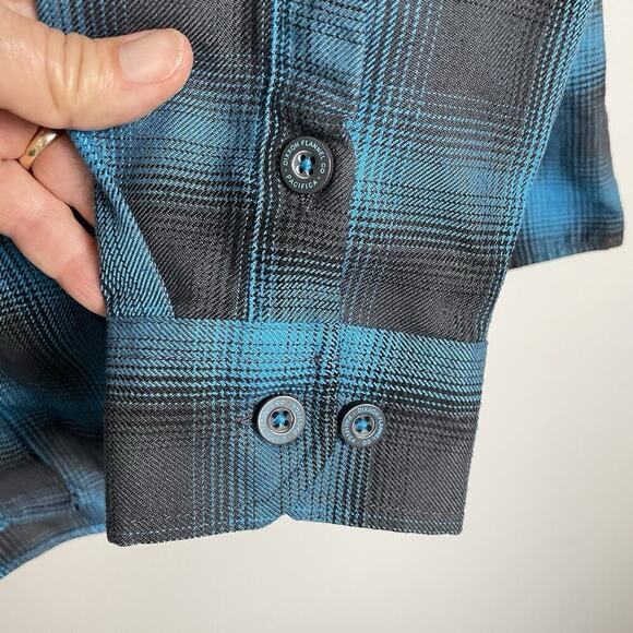 Dixxon Pacifica Flannel Shirt Women's 2XL XXL Blue Plaid Pearl Snap Western NWOT - Picture 8 of 13